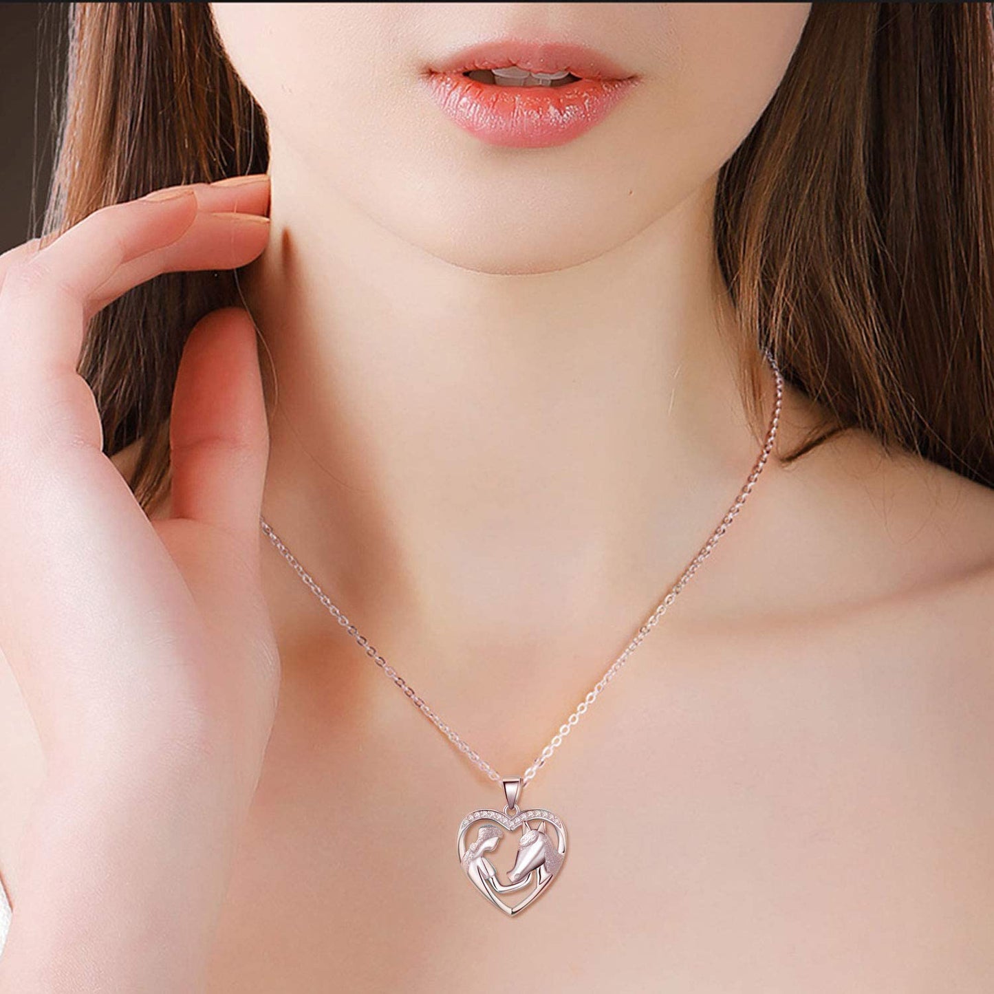 Girl And Horse Fashion Pendant