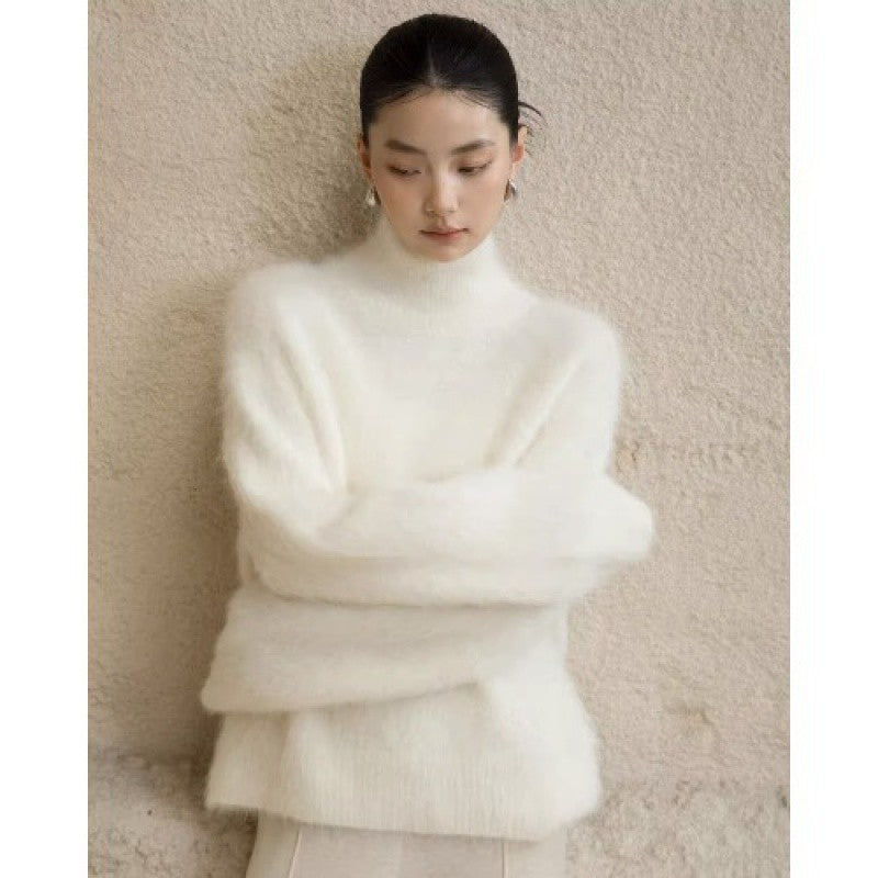Mohair Turtleneck Sweater For Women