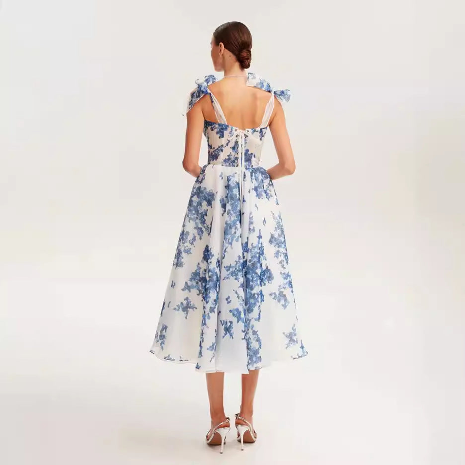 Vacation Style Spaghetti Straps Sleeveless Dress