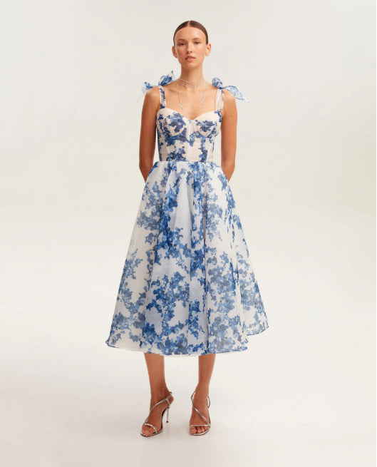 Vacation Style Spaghetti Straps Sleeveless Dress